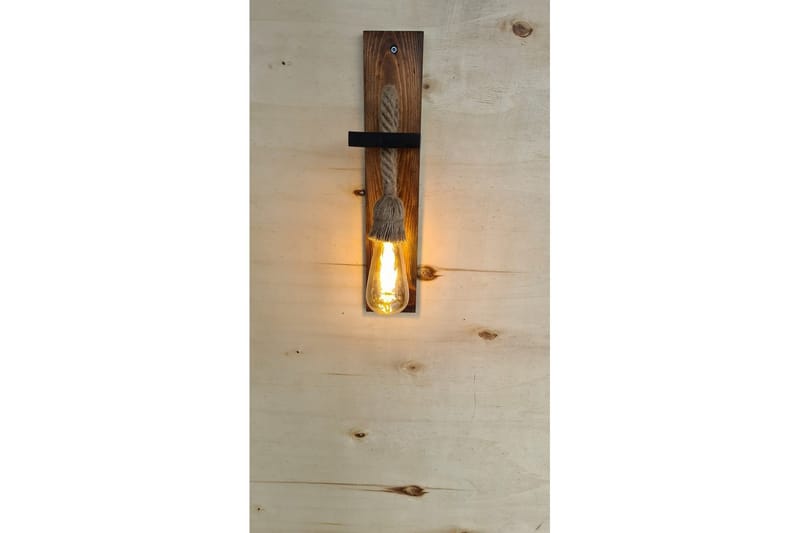 Vägglampa Teyra Valnöt - Rödfärgat trä - Belysning & el - Inomhusbelysning & lampor - Vägglampa