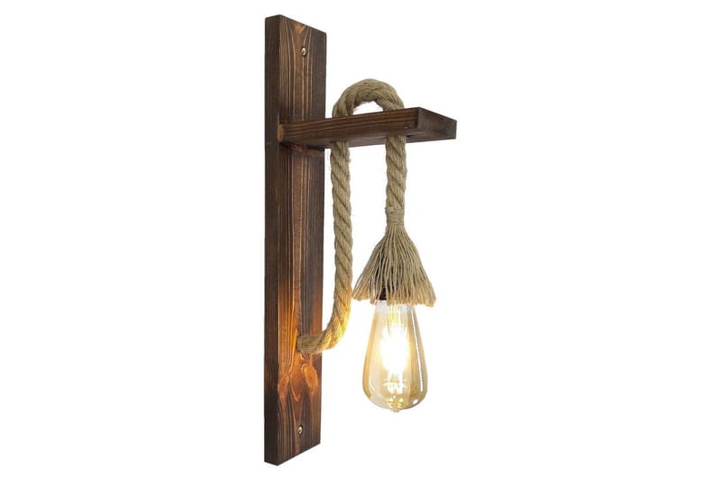 Vägglampa Teyra Valnöt - Rödfärgat trä - Belysning & el - Inomhusbelysning & lampor - Vägglampa