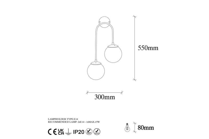Vägglampa Thalara Två Glansig Rany - Guld - Belysning & el - Inomhusbelysning & lampor - Vägglampa