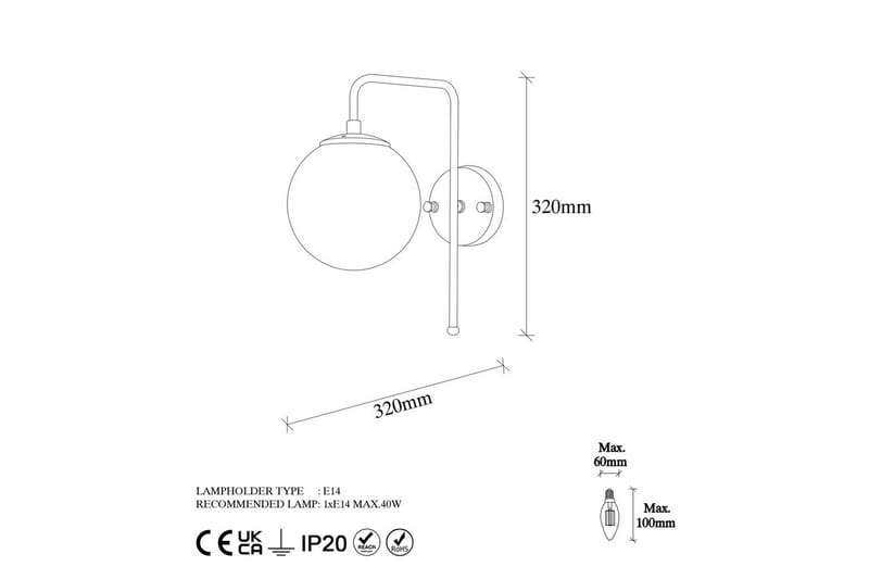 Vägglampa Tolra Vintage - Vintage - Belysning & el - Inomhusbelysning & lampor - Vägglampa