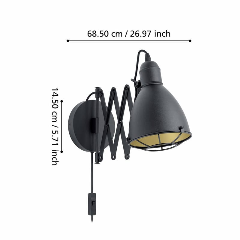 Vägglampa Treburley - 65 cm - Belysning & el - Inomhusbelysning & lampor - Vägglampa