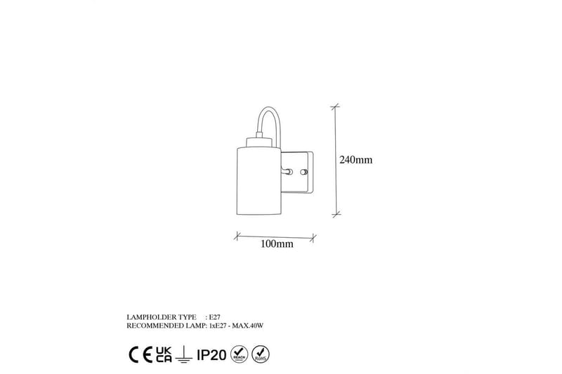 Vägglampa Yalara Rany - Rany - Belysning & el - Inomhusbelysning & lampor - Vägglampa