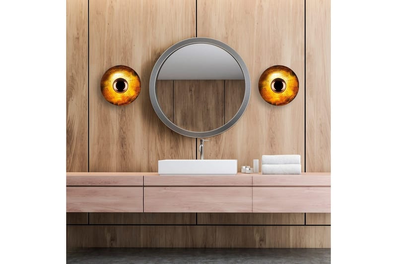 Vägglampa Zindale Koppar - 28 x 26 cm - Belysning & el - Inomhusbelysning & lampor - Vägglampa