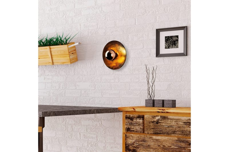 Vägglampa Zindale Koppar - 28 x 26 cm - Belysning & el - Inomhusbelysning & lampor - Vägglampa