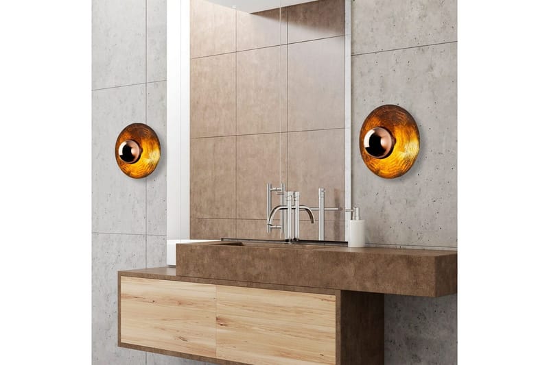 Vägglampa Zindale Koppar - 38 x 31 cm - Belysning & el - Inomhusbelysning & lampor - Vägglampa