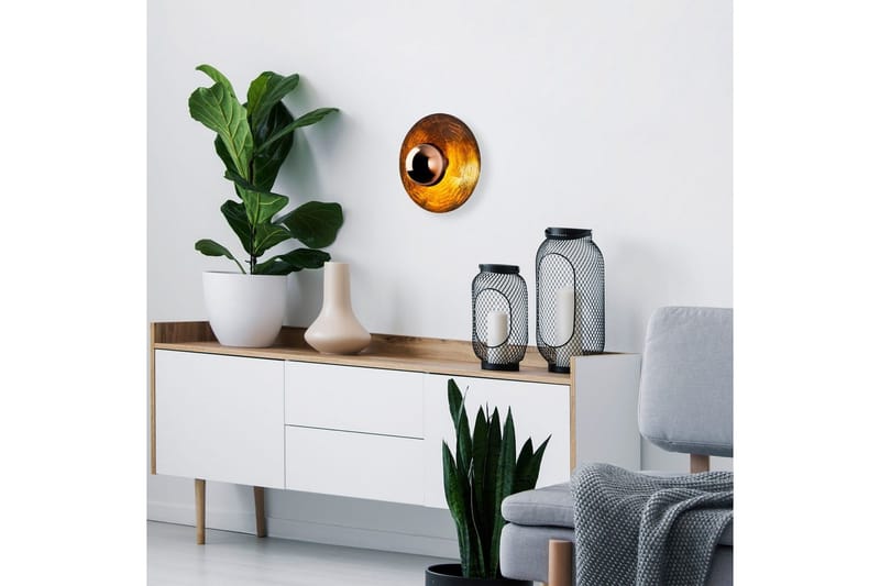 Vägglampa Zindale Koppar - 38 x 31 cm - Belysning & el - Inomhusbelysning & lampor - Vägglampa