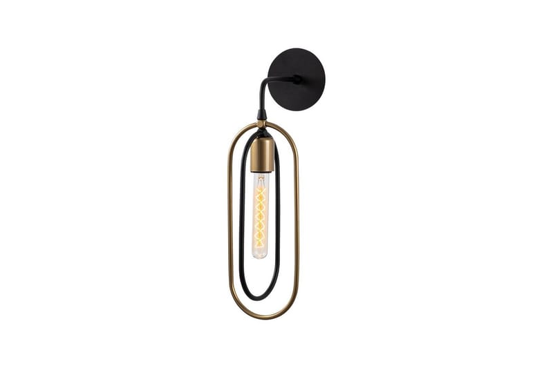 Vägglampa Pindor svart / guld - Guld/Svart - Belysning & el - Inomhusbelysning & lampor - Vägglampa