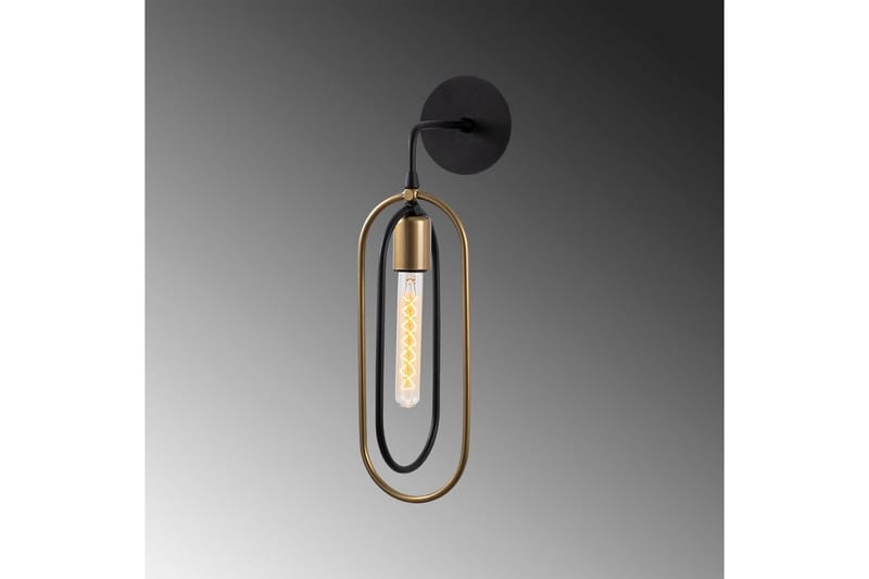 Vägglampa Pindor svart / guld - Guld/Svart - Belysning & el - Inomhusbelysning & lampor - Vägglampa