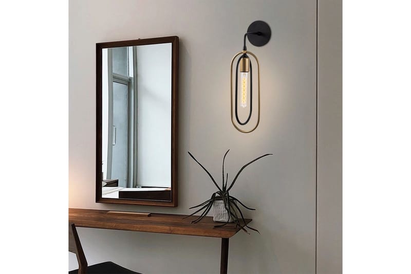 Vägglampa Pindor svart / guld - Guld/Svart - Belysning & el - Inomhusbelysning & lampor - Vägglampa