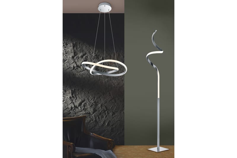 Course LED Golvlampa borstad stål - Vit - Belysning & el - Inomhusbelysning & lampor - Vardagsrumslampa