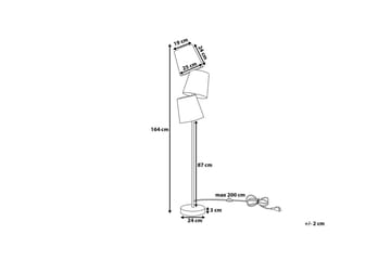 Grande Golvlampa 164 cm - Vit - Belysning & el - Inomhusbelysning & lampor - Vardagsrumslampa