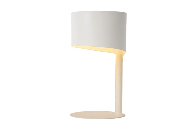 Knulle Bordslampa Rund Vit - Lucide - Bordslampor - Vardagsrumslampa - Fönsterlampa på fot - Fönsterlampa - Sänglampa bord - Sovrumslampa