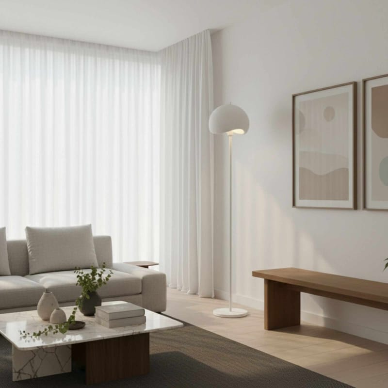 Vyrel Golvlampa 34 cm - Vit - Belysning & el - Inomhusbelysning & lampor - Sovrumslampa