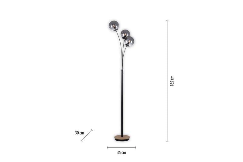 Widow Just Light Golvlampa - Wood - Belysning & el - Inomhusbelysning & lampor - Sovrumslampa