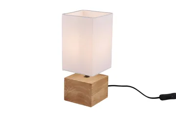 Woody Bordslampa 12X12cm E14 trä/ vit - Vit - Belysning & el - Inomhusbelysning & lampor - Bordslampor