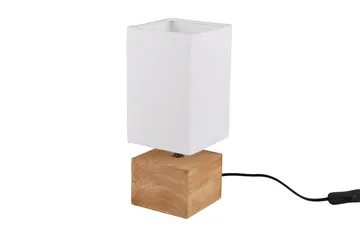 Woody Bordslampa 12X12cm E14 trä/ vit - Vit - Belysning & el - Inomhusbelysning & lampor - Bordslampor