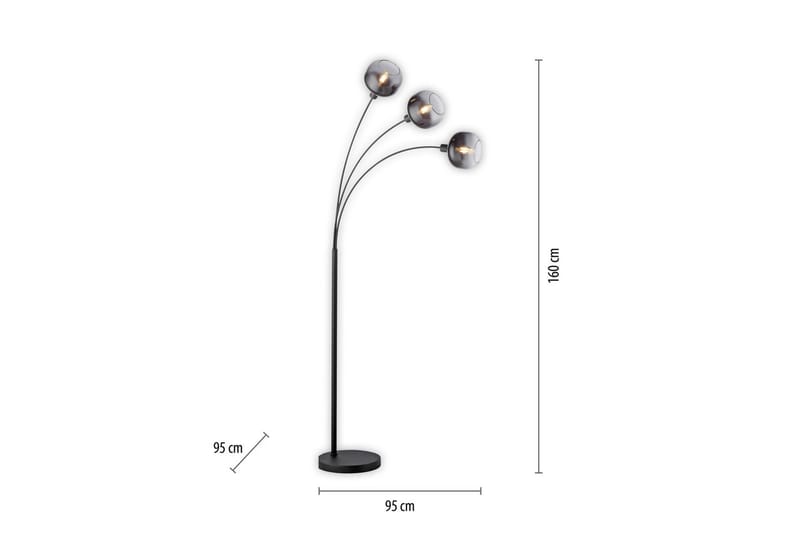 Zea Just Light Golvlampa - Black - Belysning & el - Inomhusbelysning & lampor - Sovrumslampa