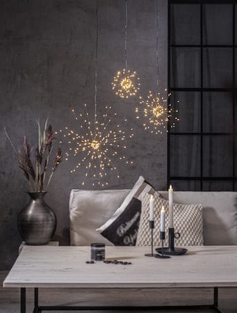 Firework Hängande dekoration belysning 26 cm - svart - Belysning & el - Julbelysning - Övrig julbelysning