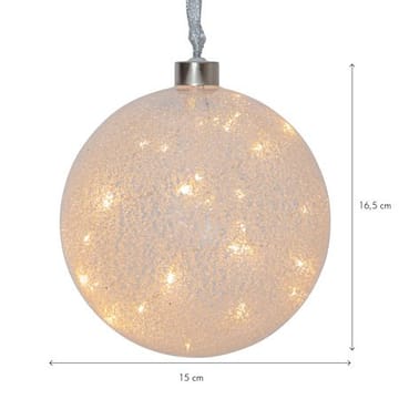 Glow Snow Glaskula 15 cm - frostad transparent - Belysning & el - Julbelysning - Övrig julbelysning