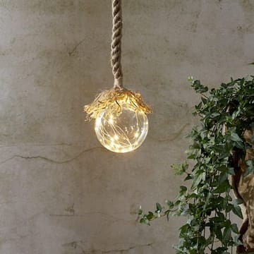 Jutta Glasdekoration belysning 10 cm - beige och transparent - Belysning & el - Julbelysning - Övrig julbelysning