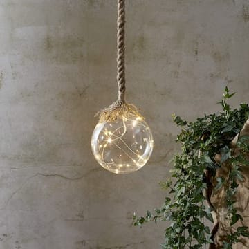 Jutta Glasdekoration belysning 15 cm - beige och transparent - Belysning & el - Julbelysning - Övrig julbelysning