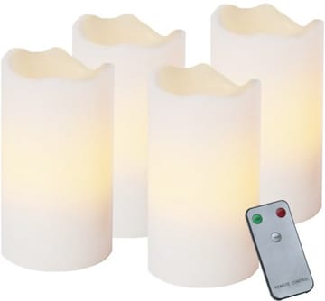 Advent LED Blockljus 4-pack 5 cm - vit - Belysning & el - Julbelysning - Övrig julbelysning