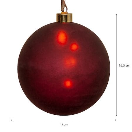 Bliss Glaskula 15 cm - matt röd - Belysning & el - Julbelysning - Övrig julbelysning