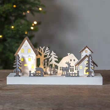 Fauna Inomhusdekoration belysning 28 cm - vit och grå - Belysning & el - Julbelysning - Övrig julbelysning