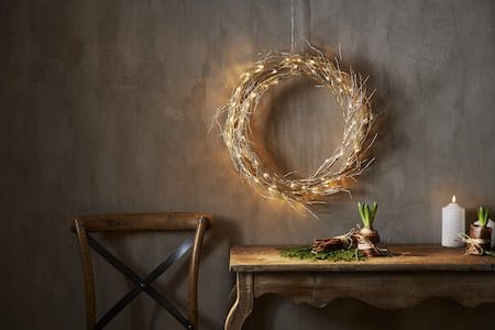 Fizzy Krans med belysning 45 cm - guld - Belysning & el - Julbelysning - Övrig julbelysning