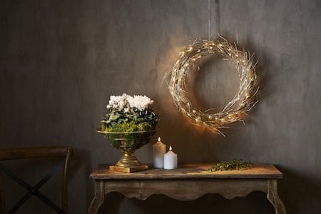 Fizzy Krans med belysning 45 cm - guld - Belysning & el - Julbelysning - Övrig julbelysning
