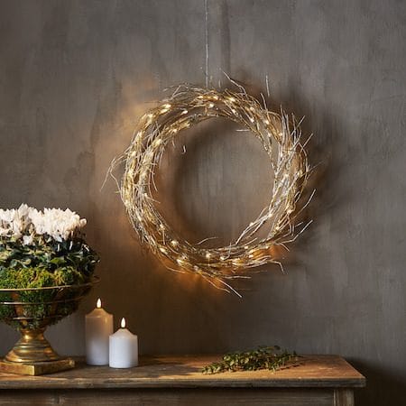 Fizzy Krans med belysning 45 cm - guld - Belysning & el - Julbelysning - Övrig julbelysning
