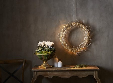Fizzy Krans med belysning 45 cm - guld - Belysning & el - Julbelysning - Övrig julbelysning