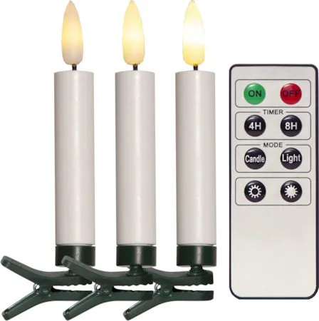 Flamme Julgransbelysning, vit och grön