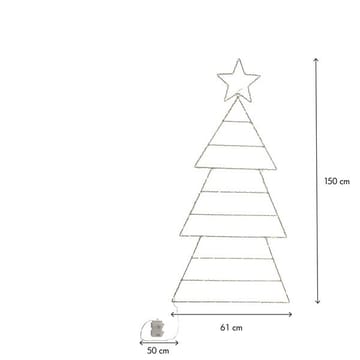 Folde Siluett belysning julgran 120 cm - silver - Belysning & el - Julbelysning - Julbelysning utomhus