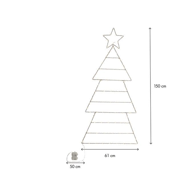 Folde Siluett belysning julgran 120 cm - silver - Belysning & el - Julbelysning - Julbelysning utomhus