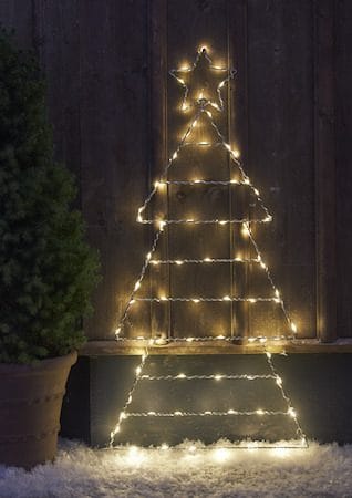 Folde Siluett belysning julgran 90 cm - silver - Belysning & el - Julbelysning - Julbelysning utomhus