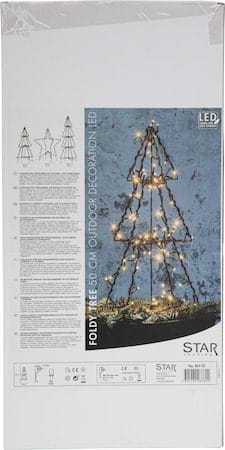 Foldy Utomhusdekoration julgran med belysning 50 cm - svart - Belysning & el - Julbelysning - Julbelysning utomhus