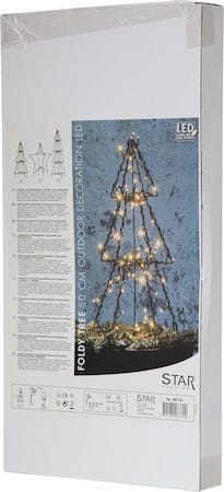 Foldy Utomhusdekoration julgran med belysning 50 cm - svart - Belysning & el - Julbelysning - Julbelysning utomhus