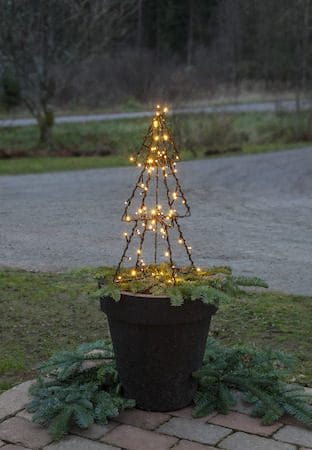 Foldy Utomhusdekoration julgran med belysning 50 cm - svart - Belysning & el - Julbelysning - Julbelysning utomhus