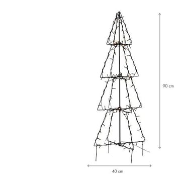 Foldy Utomhusdekoration julgran med belysning 90 cm - svart - Belysning & el - Julbelysning - Julbelysning utomhus
