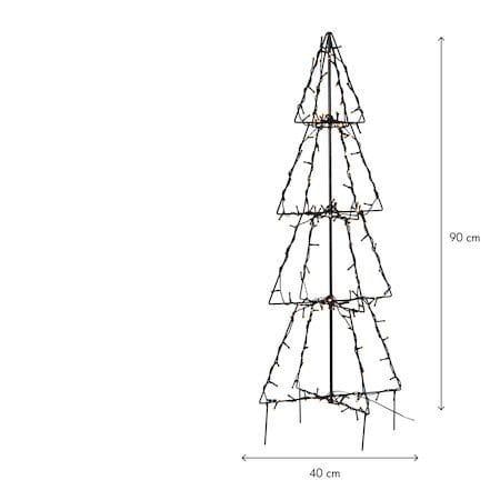 Foldy Utomhusdekoration julgran med belysning 90 cm - svart - Belysning & el - Julbelysning - Julbelysning utomhus