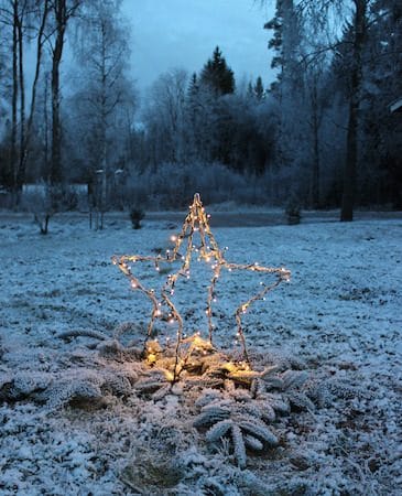 Foldy Utomhusdekoration stjärna med belysning 60 cm - svart - Belysning & el - Julbelysning - Julbelysning utomhus