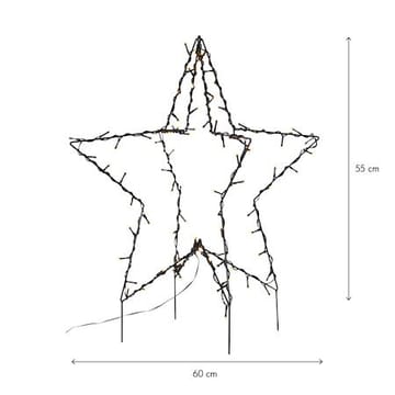 Foldy Utomhusdekoration stjärna med belysning 60 cm - svart - Belysning & el - Julbelysning - Julbelysning utomhus
