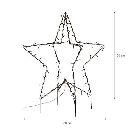 Foldy Utomhusdekoration stjärna med belysning 60 cm - svart - Belysning & el - Julbelysning - Julbelysning utomhus