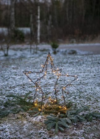 Foldy Utomhusdekoration stjärna med belysning 60 cm - svart - Belysning & el - Julbelysning - Julbelysning utomhus