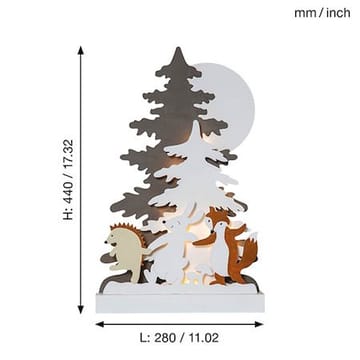 Forest Friends Inomhusdekoration belysning 28 cm - flerfärgad - Belysning & el - Julbelysning - Övrig julbelysning