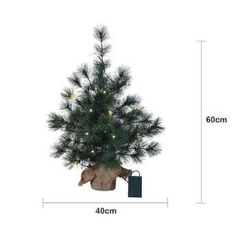 Furu Liten julgran med belysning 60 cm - grön - Belysning & el - Julbelysning - Övrig julbelysning