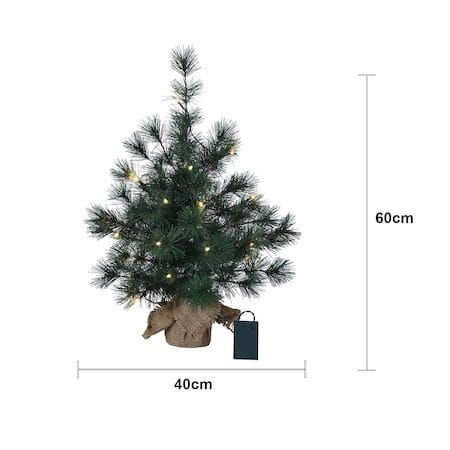 Furu Liten julgran med belysning 60 cm - grön - Belysning & el - Julbelysning - Övrig julbelysning