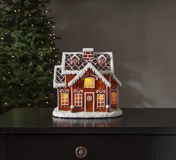 Gingerville Inomhusdekoration belysning 26 cm - brun - Belysning & el - Julbelysning - Övrig julbelysning