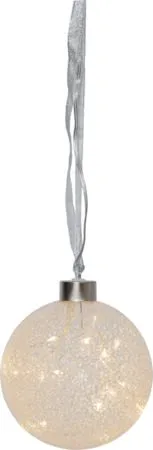 Glow Snow Glaskula 10 cm - frostad transparent - Belysning & el - Julbelysning - Övrig julbelysning